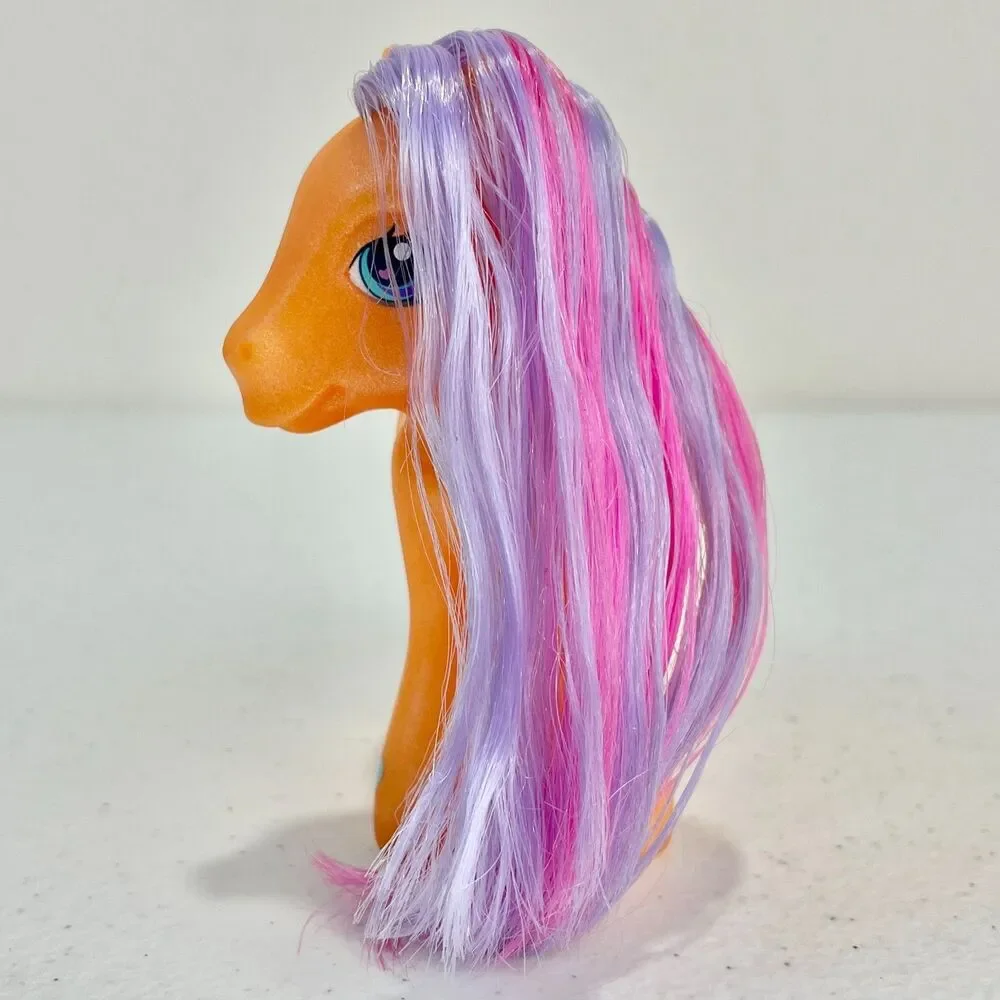 VTG G3 My Little Pony Sew-and-So Orange Purple Pink Button Hasbro 2004 - Flaw
